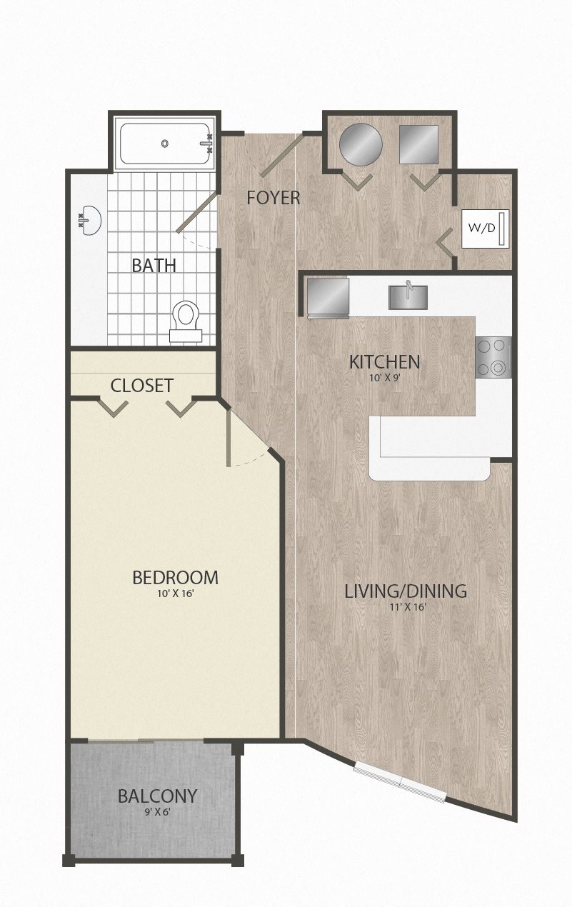 Artena Manassas - 1B Floorplan
