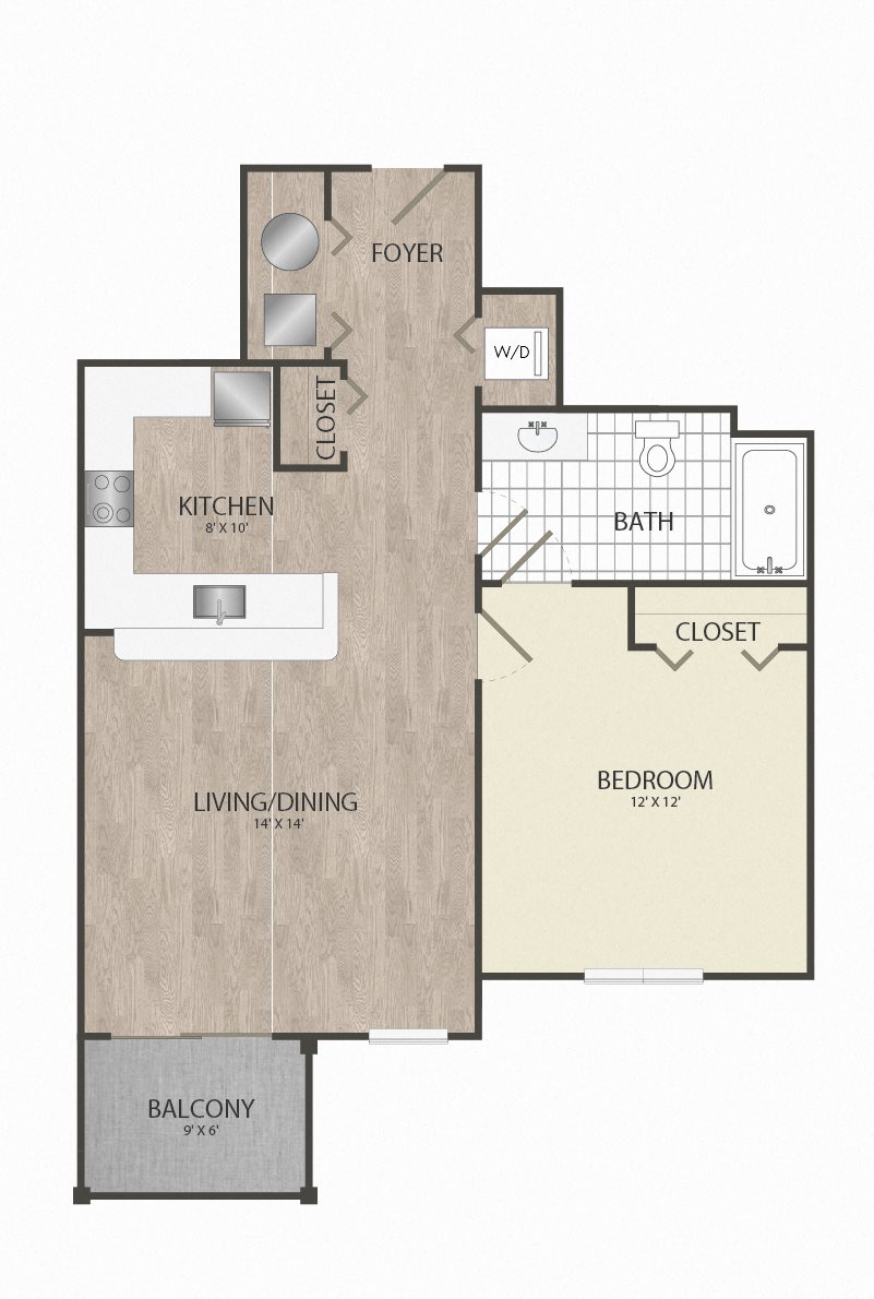 Artena Manassas - 1C Floorplan