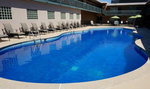 the swimming pool at the resort