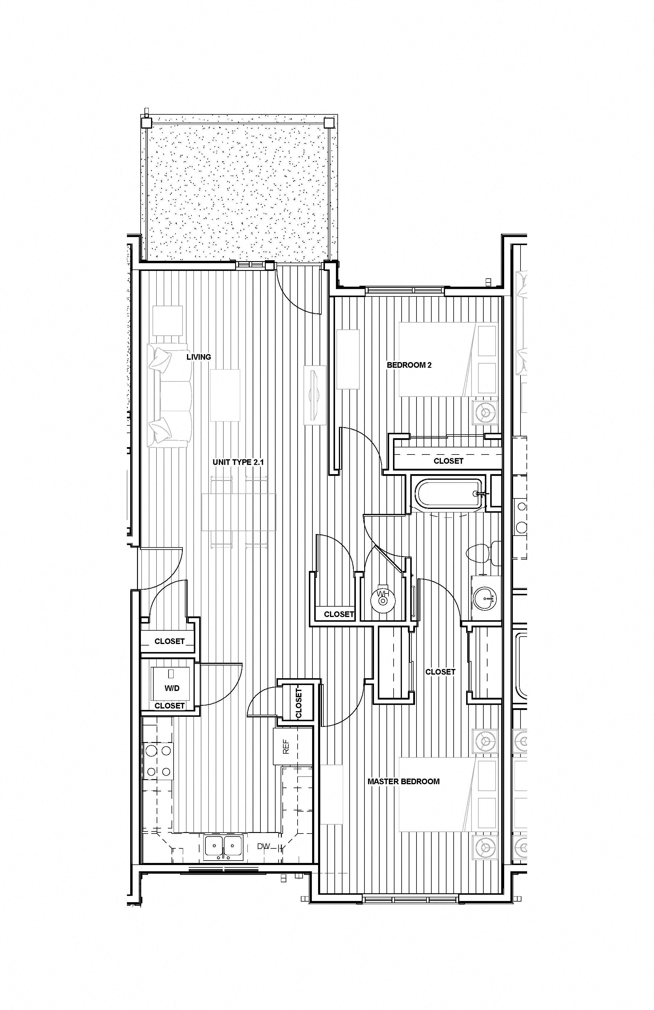 2 bedroom 1 bath