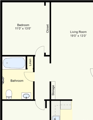 BLOOMFIELD – TWO BEDROOM ONE BATH
