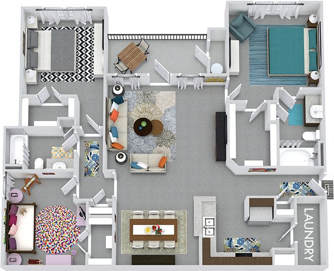 Floor Plans of Bexley 3Five in Austin, TX