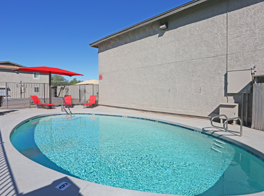 our apartments have a large pool for residents to enjoy