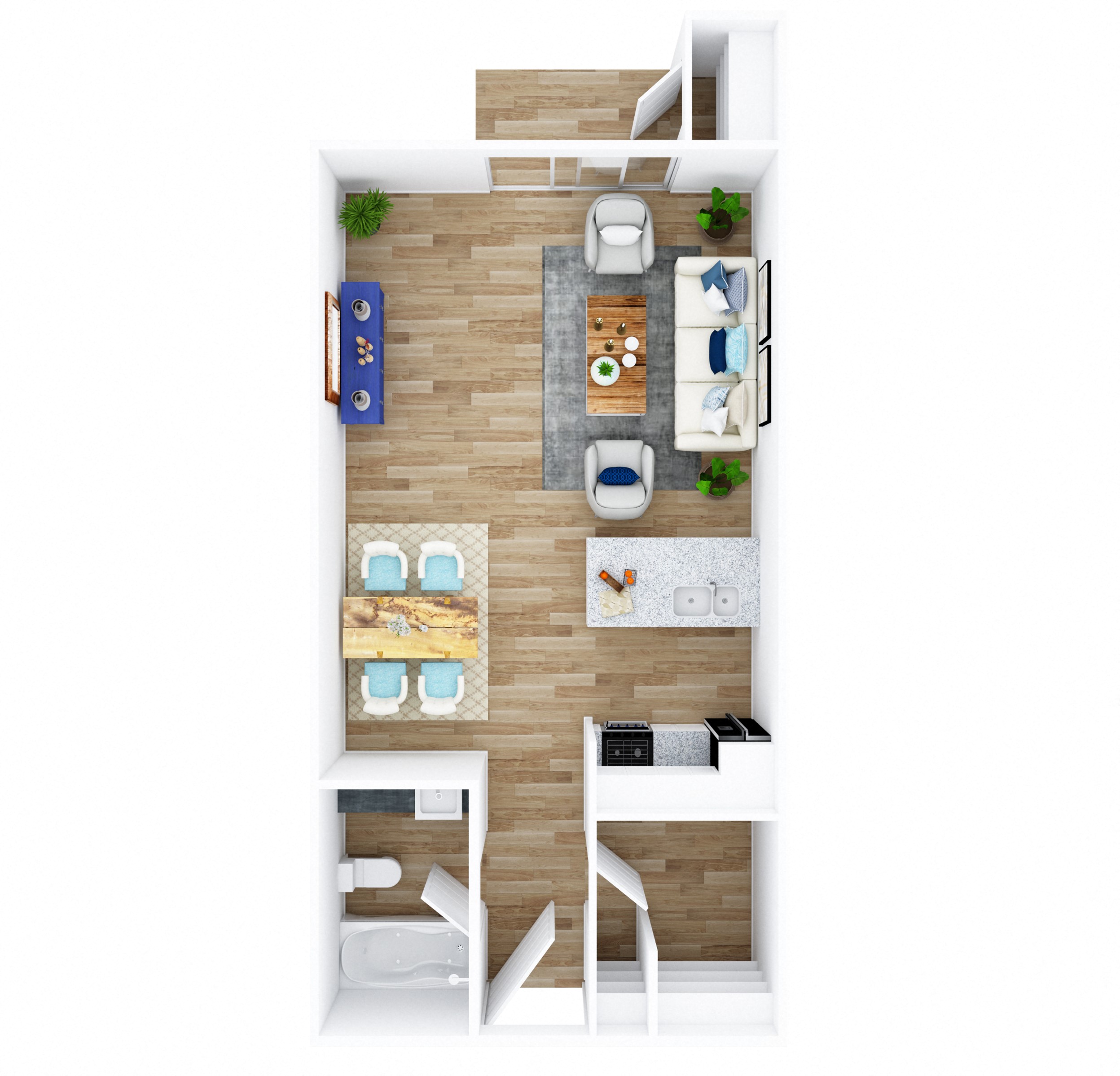 studio apartment layout