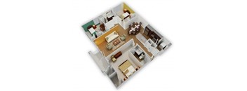 The Neuse A-2 Floorplan at Phillips Mallard Creek Apartments, NC 