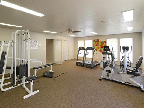 the gym in our apartments is full of equipment