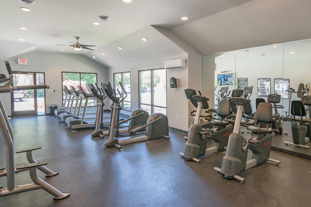 the gym is equipped with state of the art equipment