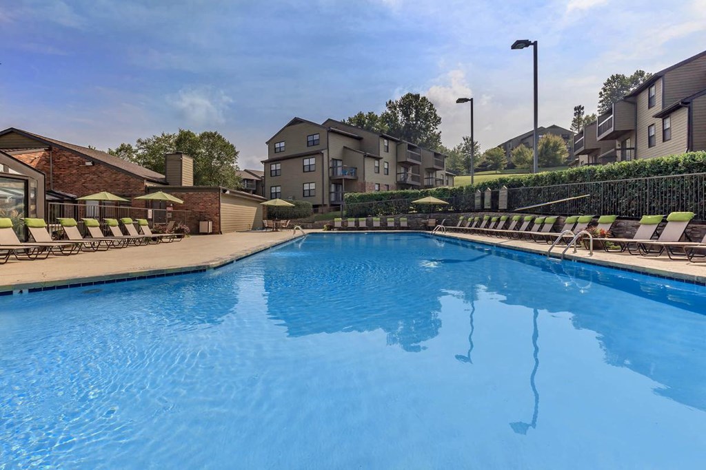 the swimming pool at the residence on lamar apartment homes