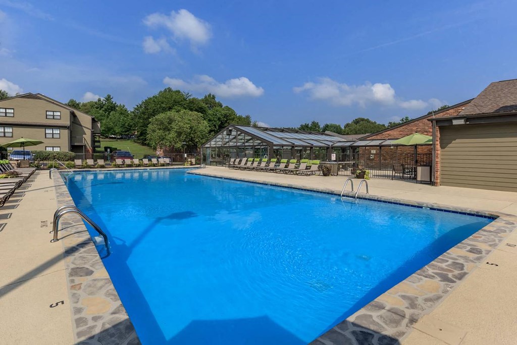 the swimming pool at the resort on a sunny day