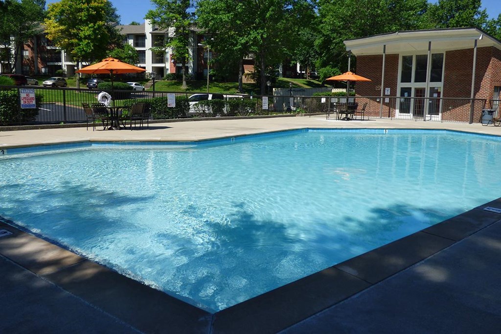 the pool at the apartments for rent