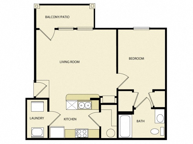 One Bedroom Floor Plans  Rentals in El Paso TX at Independence Place 