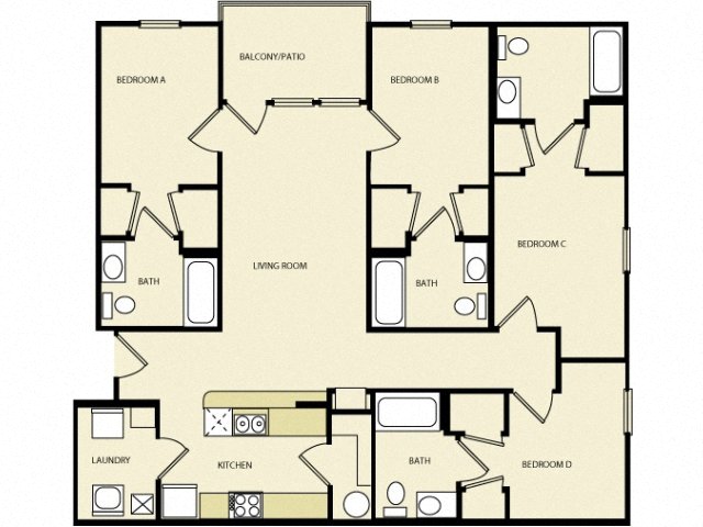 Four Bedroom Floor Plans Rentals in El Paso TX at Independence Place 
