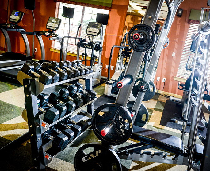 Gym with Fitness Equipment El Paso, TX  Apt Rentals l Independence Place Apts  