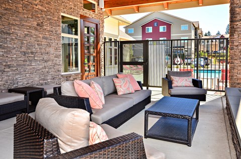 Barbecue Deck at The Arbors at Edgewood Apartments, Edgewood, Washington