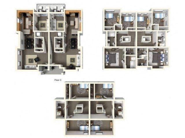 Floorplan Floorplan at The Villas in Bellevue Apartments, 595 156th Avenue SE