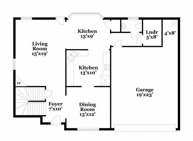 a floor plan of a house with a combination of bedrooms and a living room