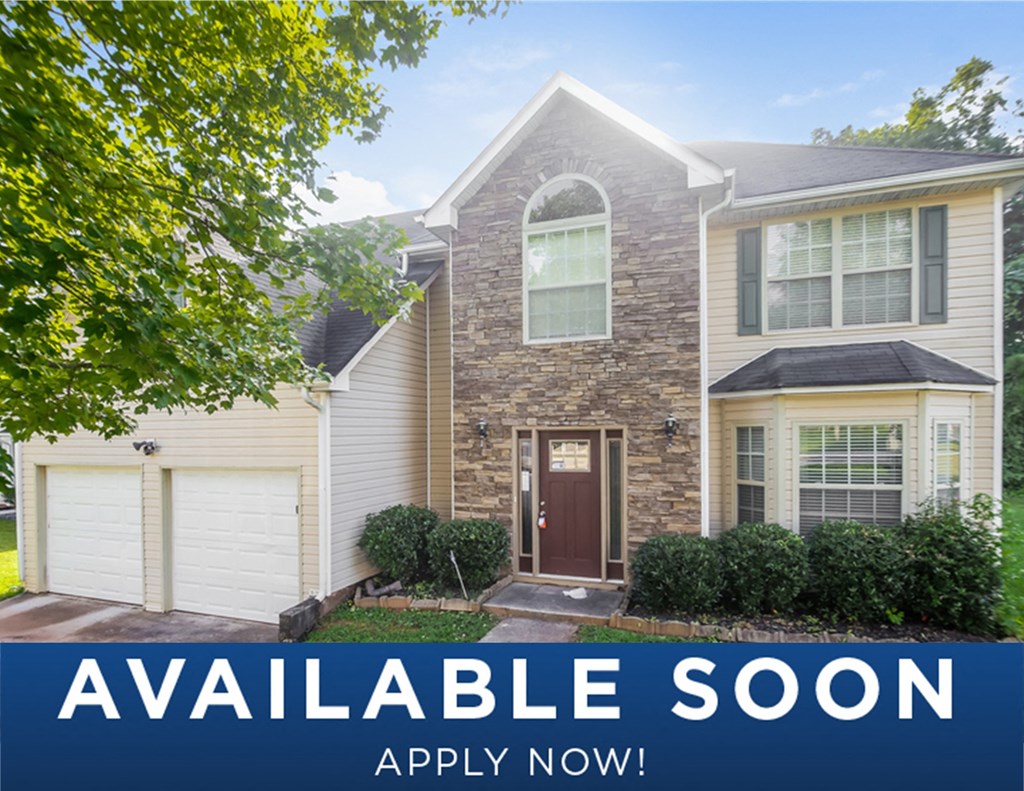 a suburban house with the words available soon on it