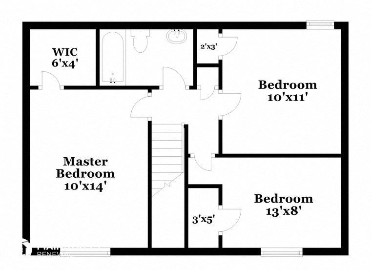a floor plan of a house with a bedroom and a kitchen and a living room