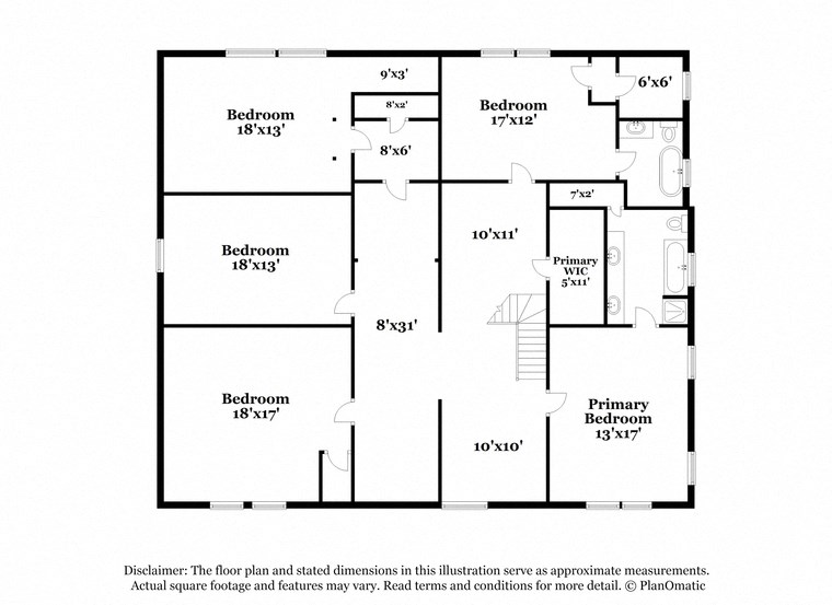 this floor plan is an approximation of the floor plan for a residential apartment