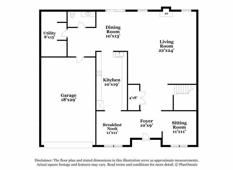 the schematic diagram of the floor plan of the residence