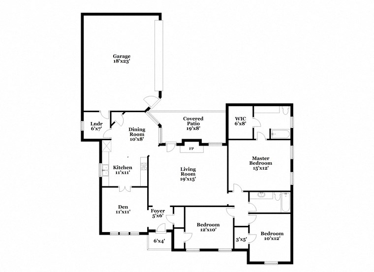 a floor plan of a house with two floors and a garage
