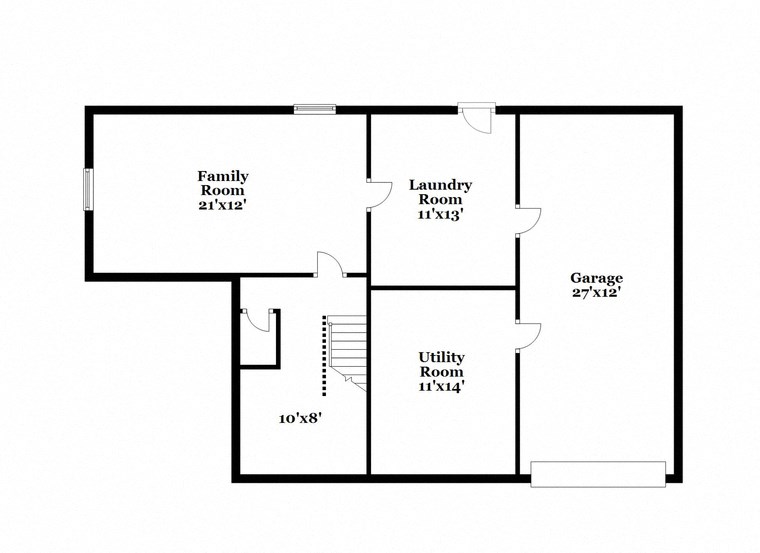a floor plan of a house with a bedroom and a living room