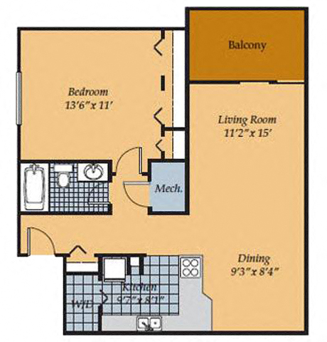 Barrington Apartments 1br_2_FloorPlan
