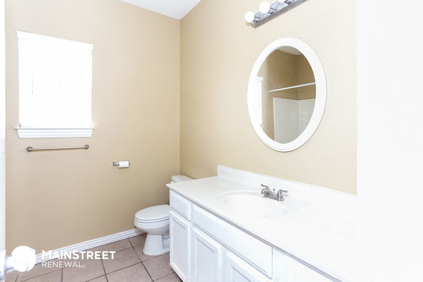 a bathroom with a sink and a toilet and a mirror