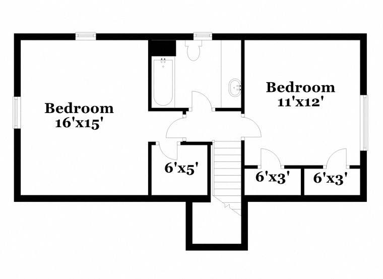a floor plan of a house with a bedroom and a kitchen and a living room