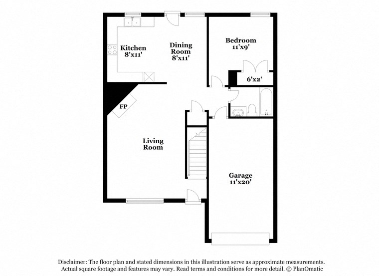this is a diagram of the floor plan for a bedroom apartment