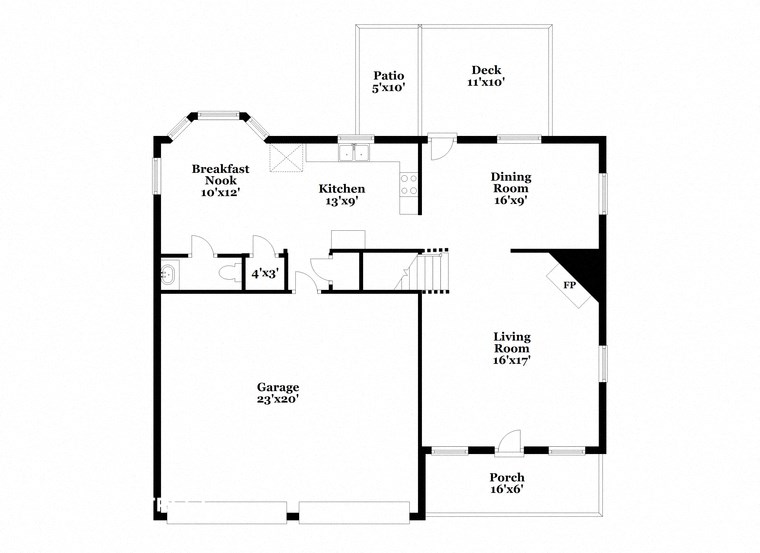 a floor plan of a house with two bedrooms and two bathrooms and a living room