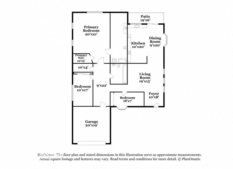 the schematic diagram of the floor plan of the house
