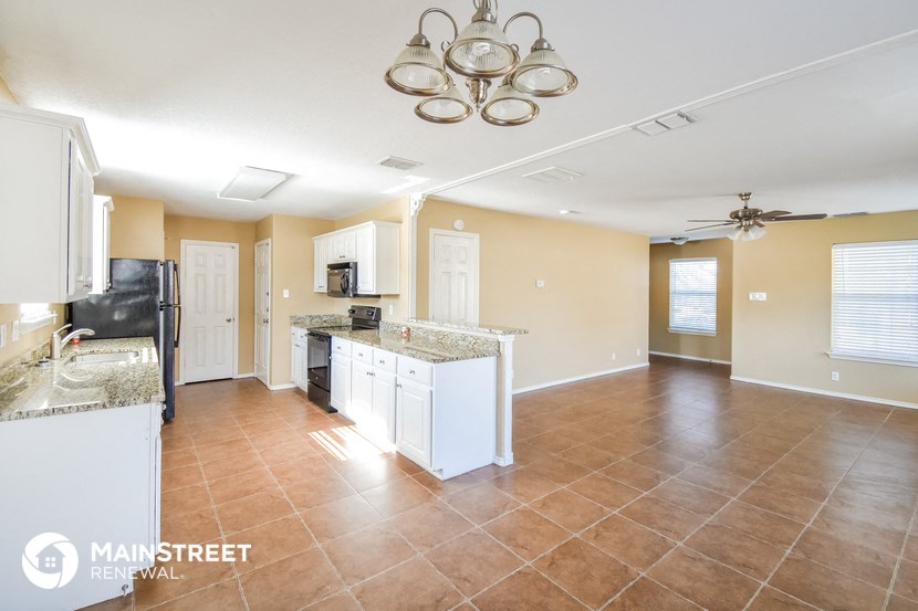 the kitchen and living room are spacious and ready for you to use