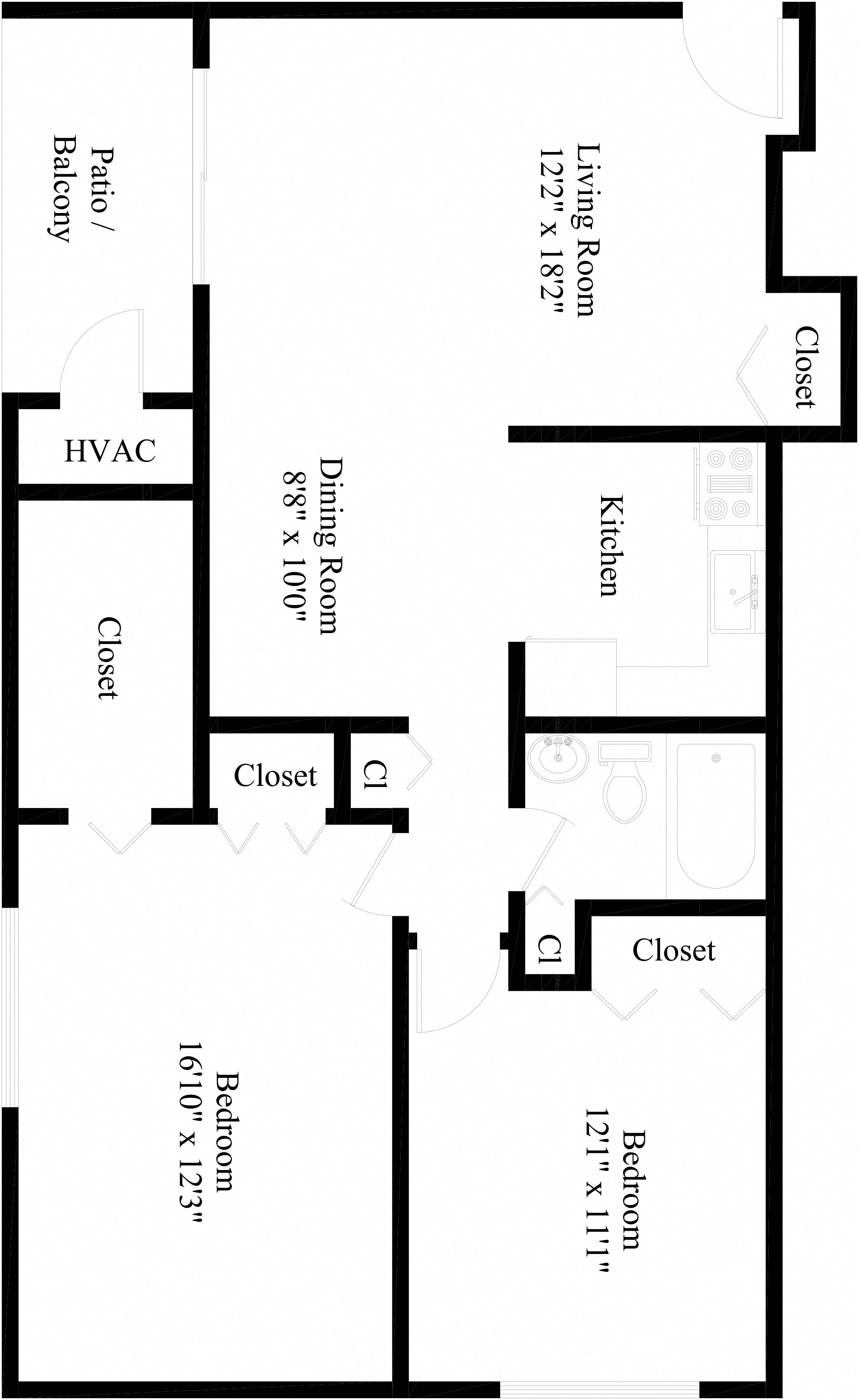 1 Bed 1 Bath Apt in Harrisburg