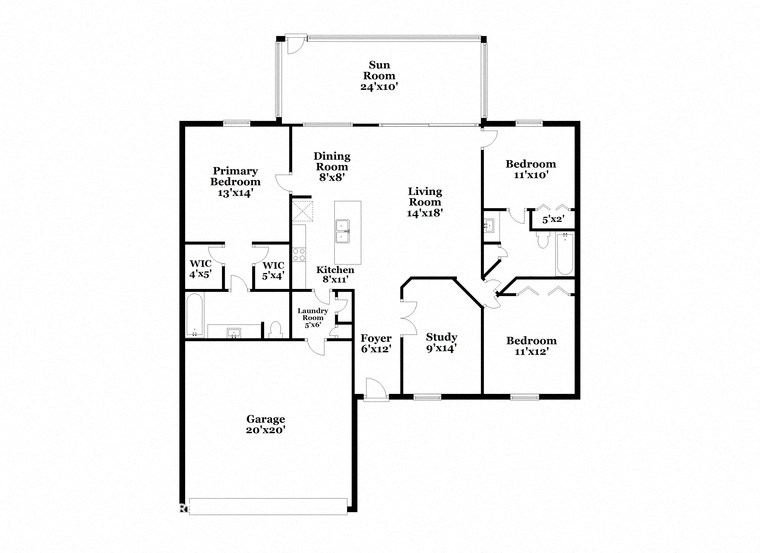 a floor plan of a house with two floors and a garage