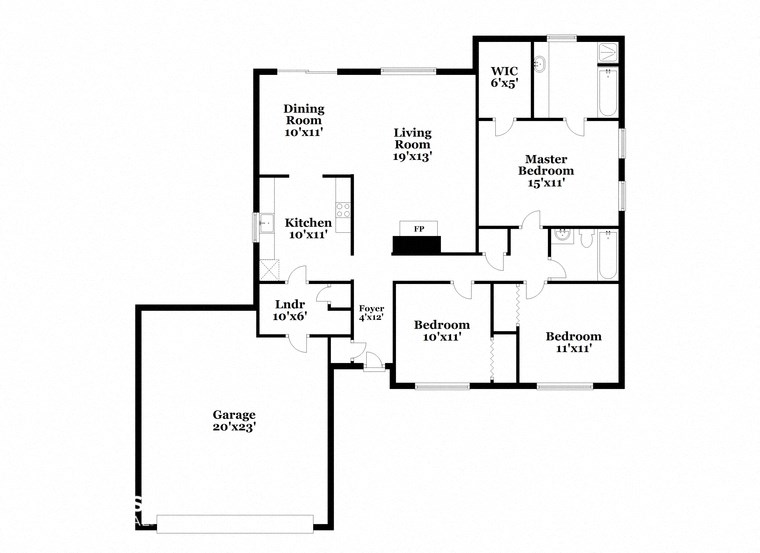 a floor plan of a house with two floors and a garage
