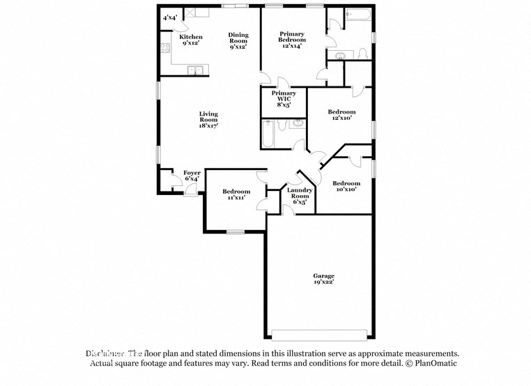 the schematic floor plan for the residence