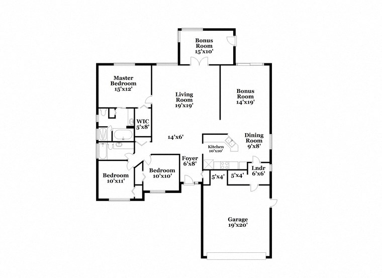 a floor plan of a house with two floors and a garage