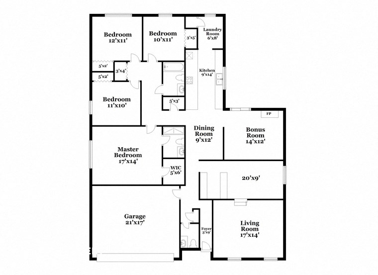 a floor plan of a house with two floors and a garage