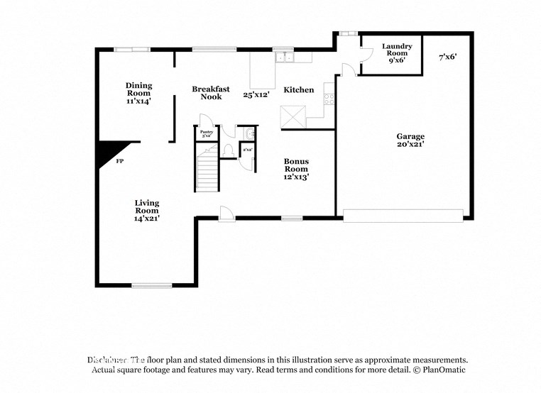 the schematic diagram of the floor plan of the house