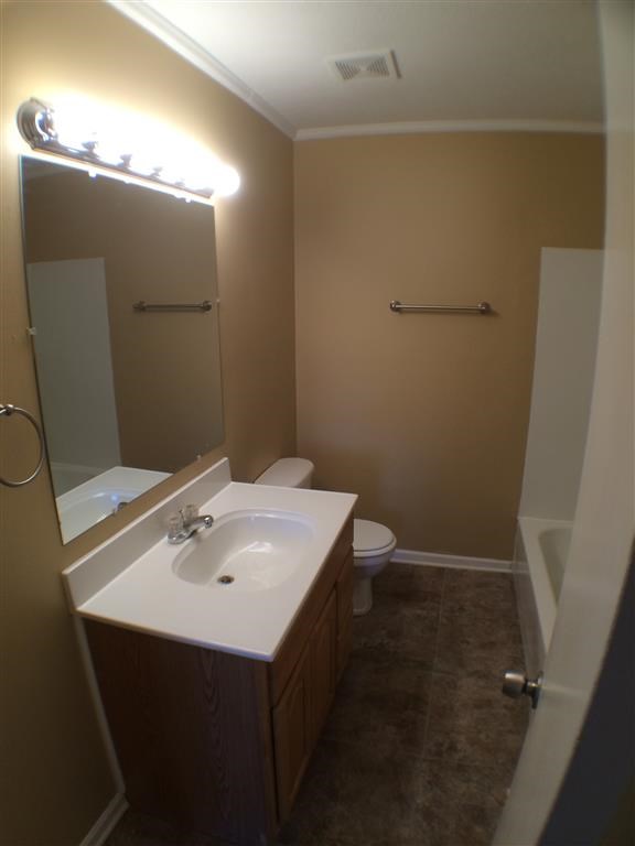 a bathroom with a sink and a toilet and a mirror