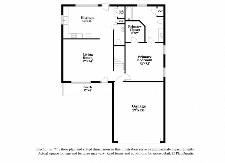 a floor plan of a house with a bedroom and a living room