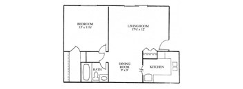plan of a bungalow house with a kitchen and a dining room floor plan