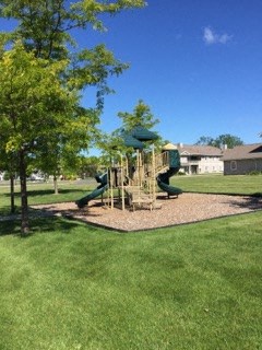 a playground in the middle of a park