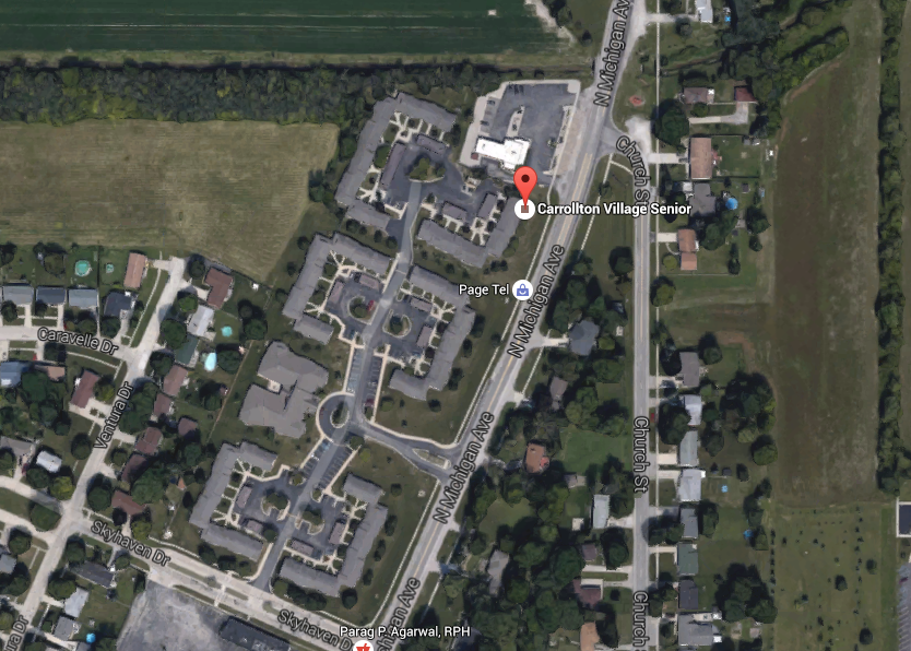 a map of the area with the intersection of church street and princeton road