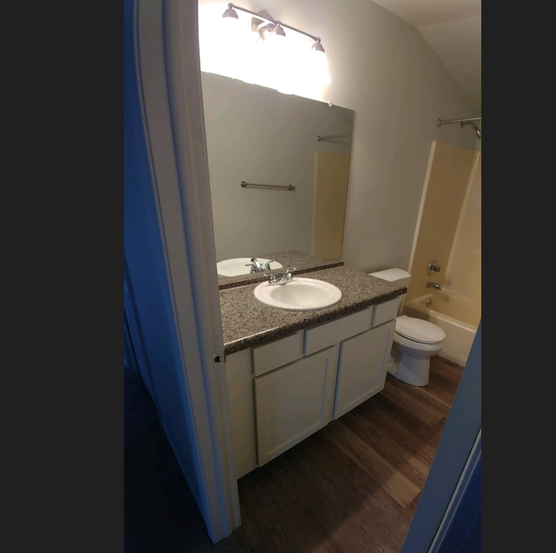 a bathroom with a sink and a toilet