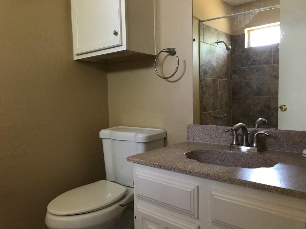 a bathroom with a toilet and a sink and a mirror