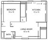 1 bedroom floor plan 1 Bedroom