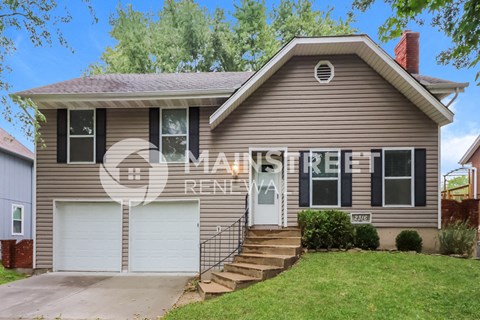a brown house with the words go market rent on the front of it