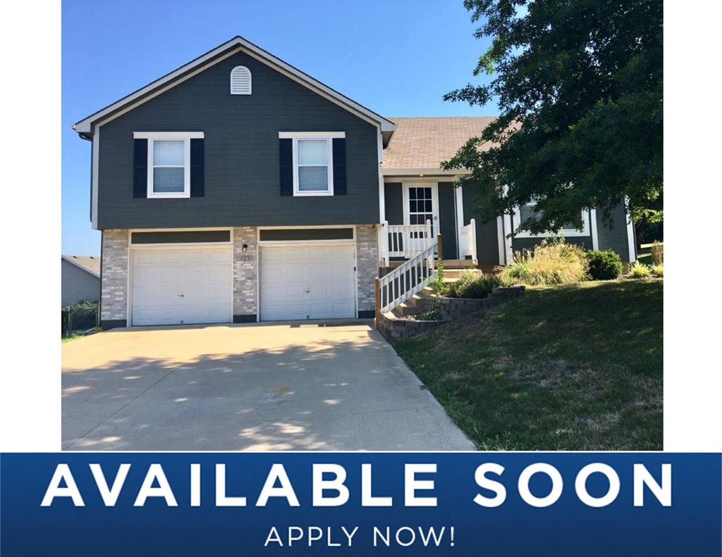 a new house with a driveway and the words available soon